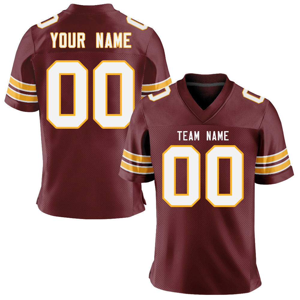 Improvment Sports New Top Embroidered American Stitched Football Jersey Support Personal Customization Customized Embroidered Logos